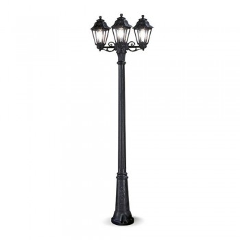 Φωτιστικό Εξωτερικού Χώρου Δαπέδου Κολώνα Ε27 Μαύρο Gigi Bisso/ Anna 3L Black E22.156.S30.F1R Fumagalli