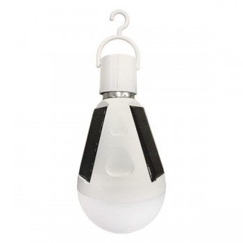 LED ΛΑΜΠΑ 7W E27 ΜΕ ΗΛΙΑΚΑ ΠΑΝΕΛ ΚΑΙ ΜΠΑΤΑΡΙΑ