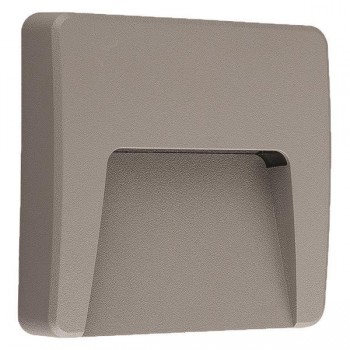 ΦΩΤΙΣΤΙΚΟ ΤΟΙΧΟΥ SLIM LED 3W IP65 230V 3000K 120X120mm ΓΚΡΙ PRO