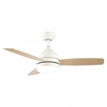 ΑΝΕΜΙΣΤΗΡΑΣ ΟΡΟΦΗΣ ΧΡΩΜΑ ΛΕΥΚΟ-ΞΥΛΟ ΜΕ LED ΦΩΣ ΚΑΙ ΚΟΝΤΡΟΛ Φ107 60W
