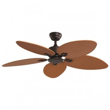 ΑΝΕΜΙΣΤΗΡΑΣ ΟΡΟΦΗΣ ΚΑΦΕ ΧΡΩΜΑ ΞΥΛΟΥ, ΡΑΤΑΝ ΠΛΕΞΗ ΜΕ ΚΟΝΤΡΟΛ Φ132 80W