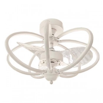 ΑΝΕΜΙΣΤΗΡΑΣ ΟΡΟΦΗΣ ΛΕΥΚΟΣ ΜΕ LED ΦΩΣ, 3 ΦΤΕΡΩΤΕΣ ΚΑΙ ΚΟΝΤΡΟΛ Φ66 40W DC ΜΟΤΕΡ