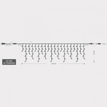 ΒΡΟΧΗ, 100 LED 3mm, 31V, ΕΠΕΚΤΑΣΗ ΕΩΣ 3, ΜΕ ΜΕΤΑΣΧΗΜΑΤΙΣΤΗ, ΠΡΟΕΚΤΑΣΗ ΠΑΡΟΧΗΣ 300cm, ΔΙΑΦΑΝΟ ΚΑΛΩΔΙΟ, ΛΕΥΚΟ LED, 180x60cm (3/7/4/6), ΙΡ44