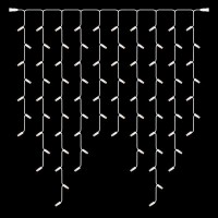 ΒΡΟΧΗ DIY, 86 LED, 230V, ΛΕΥΚΟ ΚΑΛΩΔΙΟ ΚΑΟΥΤΣΟΥΚ, ΘΕΡΜΟ ΛΕΥΚΟ LED, ΜΕ ΕΠΕΚΤΑΣΗ, 7/9/11/9/7, ΑΝΑ 10cm, 1x1m, ΙΡ65