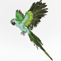 ΠΑΠΑΓΑΛΟΣ ΠΡΑΣΙΝΟΣ ΜΕ ΠΟΥΛΙΕΣ, 40x22x16cm