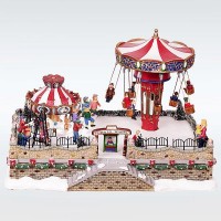 ΦΩΤΙΖΟΜΕΝΟ ΠΑΡΚΟ ΜΕ ΚΑΡΟΥΖΕΛ ΚΑΙ ΚΟΥΝΙΑ, ΜΕ ΜΟΥΣΙΚΗ ΚΑΙ ΚΙΝΗΣΗ, ΜΕ ΜΕΤΑΣΧΗΜΑΤΙΣΤΗ, 33,5x24x23,5cm