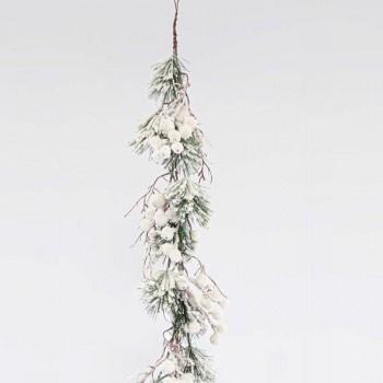 ΚΛΑΔΙ ΧΙΟΝΙΣΜΕΝΟ ΜΕ ΛΕΥΚΑ ΔΙΑΚΟΣΜΗΤΙΚΑ, 120cm