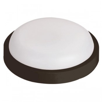 ΦΩΤΙΣΤΙΚΟ ΤΟΙΧΟΥ ΣΤΡΟΓΓΥΛΟ LED 18W Φ200x55 4000K IP54 ΜΑΥΡΟ PLUS