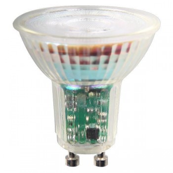 ΛΑΜΠΑ LED GU10 5.5W 2700K 38° 220-240V DIMMABLE ΓΥΑΛΙ