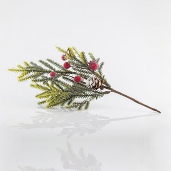 ΚΛΑΔΑΚΙ ΜΕ ΠΛΑΣΤΙΚΟ ΦΥΛΛΩΜΑ ΚΑΙ BERRΥ, 30cm