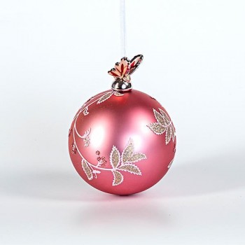 ΓΥΑΛΙΝΗ ΜΠΑΛΑ, ΣΑΠΙΟ ΜΗΛΟ ΜΕ ΠΟΡΣΕΛΑΝΙΝΗ ΠΕΤΑΛΟΥΔΑ, 1ΤΜΧ, 10cm