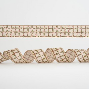 ΚΟΡΔΕΛΑ ΜΠΕΖ ΚΑΡΟ, ΜΕ ΚΟΚΚΙΝΑ ΚΑΙ ΠΡΑΣΙΝΑ ΣΧΕΔΙΑ, 6,35cm, 10Y