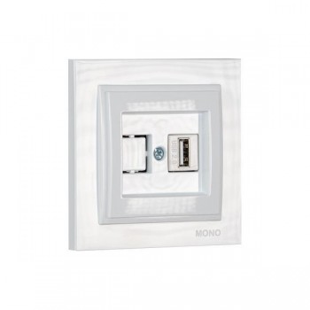 ΠΡΙΖΑ USB 220V / 5V 2.4A ΛΕΥΚΗ