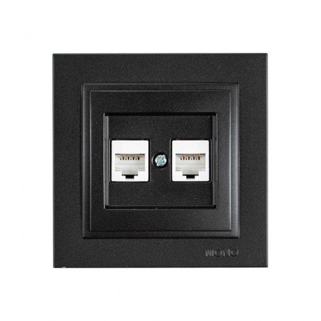 ΠΡΙΖΑ DATA CAT 6 RJ 45 ΔΙΠΛΗ ΜΑΥΡΟ ΠΡΙΖΑ DATA CAT 6 RJ 45 ΔΙΠΛΗ ΜΑΥΡΟ