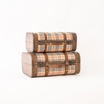 ΥΦΑΣΜΑΤΙΝΗ ΒΑΛΙΤΣΑ, ΜΠΕΖ ΚΑΡΟ, ΣΕΤ 2 ΤΜΧ, 45x30,5x19,5cm ΚΑΙ 40x24x16,5cm