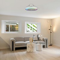 ΑΝΕΜΙΣΤΗΡΑΣ ΠΛΑΦΟΝΙΕΡΑ ΟΡΟΦΗΣ ΛΕΥΚΟΣ-ΓΚΡΙ RGB Φ51 DC 20W