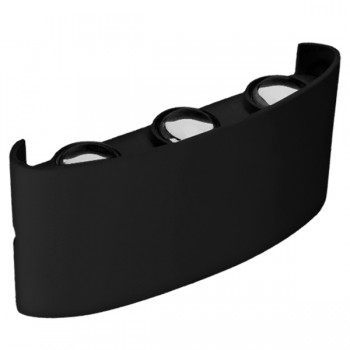 GloboStar® 93071 LED Φωτιστικό Τοίχου Αρχιτεκτονικού Φωτισμού Up Down Μαύρο Αδιάβροχο IP65 18 Watt 30° 2160lm 230V CREE Θερμό Λευκό Μ17 x Π4.1 x Υ8cm