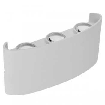 GloboStar® 93072 LED Φωτιστικό Τοίχου Αρχιτεκτονικού Φωτισμού Up Down Λευκό Αδιάβροχο IP65 18 Watt 30° 2160lm 230V CREE Θερμό Λευκό Μ17 x Π4.1 x Υ8cm