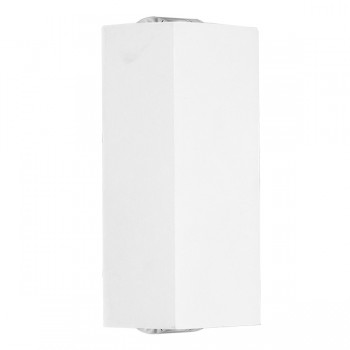 GloboStar® 96440 LED Φωτιστικό Τοίχου Αρχιτεκτονικού Φωτισμού Slim Line Up Down Λευκό Αδιάβροχο IP65 10 Watt CREE 10° 1400lm 230v Θερμό Λευκό Μ12 x Π4 x Υ6cm