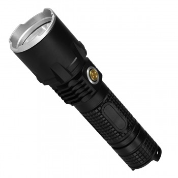 GloboStar® 79026 EXTREME Φορητός Επαναφορτιζόμενος Φακός LED CREE XHP50 20W 2000lm με 3 Modes & 1 x Μπαταρία 26650 5000mAh Li-ion και με Καλώδιο Φόρτισης USB Αδιάβροχος IP54 Ψυχρό Λευκό 6000K