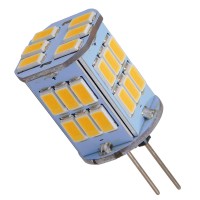 GloboStar® 76136 Λάμπα G4 LED SMD 5630 6W 600lm 320° DC 12-24V Θερμό Λευκό 3000K Dimmable