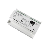 GloboStar® 73047 SUNRICHER SR-2108AC-4CH-DIN Dimmer Pack Ράγας 4 Καναλιών 4 x 200W DMX512 & RDM Phaze Cut Triac Dimmer με Digital Display Max 800W AC 100-240V για Προϊόντα LED Dimmable