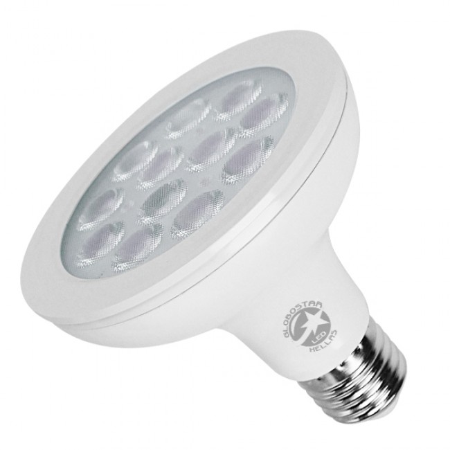 Λάμπα LED E27 PAR30 Σποτ 12W 230V 1180lm 36° Φυσικό Λευκό 4500k Dimmable GloboStar 01776 Λάμπα LED E27 PAR30 Σποτ 12W 230V 1180lm 36° Φυσικό Λευκό 4500k Dimmable GloboStar 01776