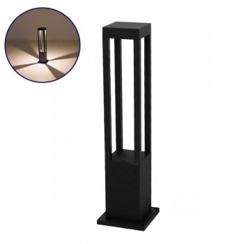 Αδιάβροχο IP65 Φωτιστικό Κολωνάκι Κήπου 15x15x59cm LED 15W 230v Θερμό Λευκό 3000k GloboStar 12137