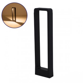 Αδιάβροχο IP65 Φωτιστικό Κολωνάκι Κήπου 17x6x60cm LED 15W 230v Θερμό Λευκό 3000k GloboStar 12142