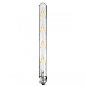 GloboStar® 99020 Λάμπα LED Long Filament E27 T30 Σωλήνας 8W 800lm 360° AC 220-240V IP20 Φ3 x Υ30cm Θερμό Λευκό 2700K με Διάφανο Γυαλί - Dimmable - 3 Years Warranty