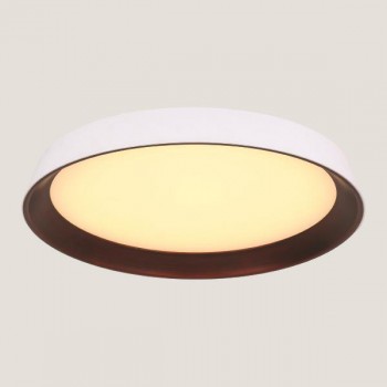 ΠΛΑΦΟΝΙΕΡΑ LED 30W Φ450x90 3000Κ ΛΕΥΚΗ/ΜΠΡΟΝΖΕ