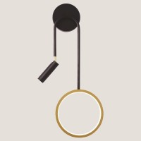 ΑΠΛΙΚΑ ΤΟΙΧΟΥ ΡΑΒΔΟΣ LED 13W 20x48 ΜΑΥΡΟ/ΧΡΥΣΟ 3000K