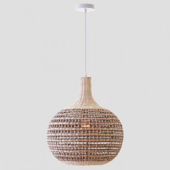 ARTE ILLUMINA ΦΩΤΙΣΤΙΚΟ ΚΡΕΜΑΣΤΟ ΜΟΝΟΦΩΤΟ Ε27 Φ44x55 RATTAN (ΨΑΘΙΝΟ)